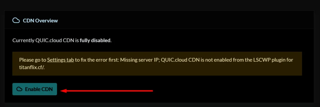 Enable CDN