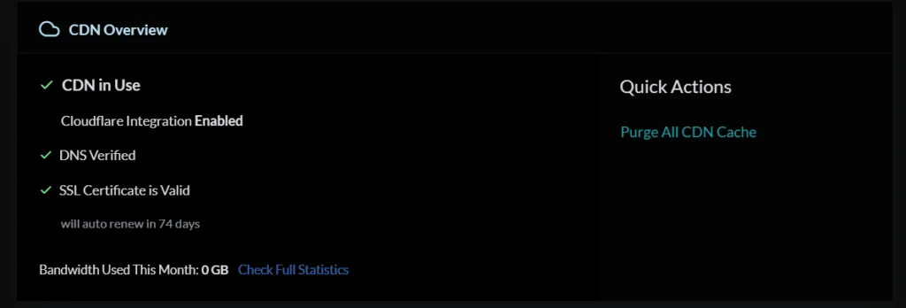 QUIC.cloud CDN summary